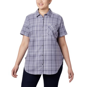 Columbia Anytime Casual Stretch Short Sleeve Plus Size, Camisa Morados Para Mujer | 407389-HRX